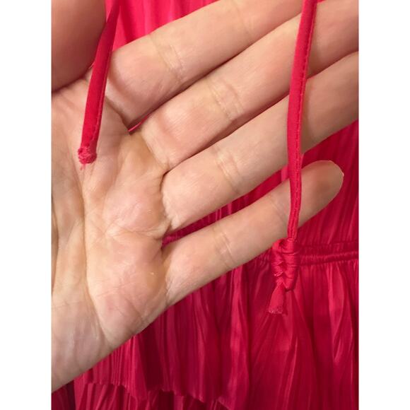 Ulla Johnson Pink Vesna Ruffle Tiered Mini Dress Size 6 - Picture 8 of 11